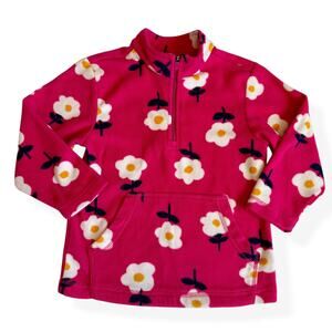 Hanna Andersson Cotton Fleece Floral Pink Pullover Sweatshirt 110 cm size 5